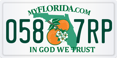 FL license plate 0587RP