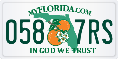 FL license plate 0587RS