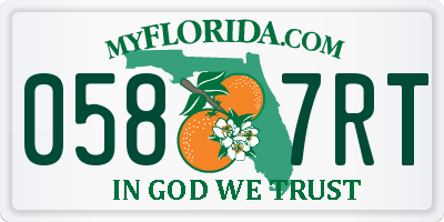 FL license plate 0587RT