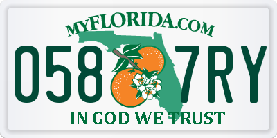 FL license plate 0587RY