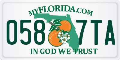 FL license plate 0587TA