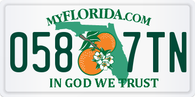 FL license plate 0587TN