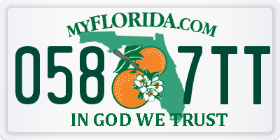 FL license plate 0587TT