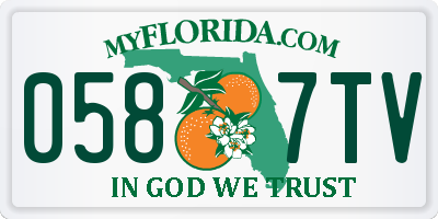 FL license plate 0587TV