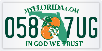 FL license plate 0587UG