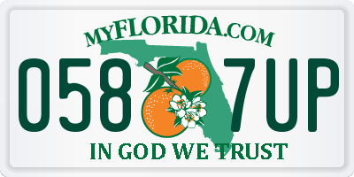 FL license plate 0587UP