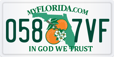 FL license plate 0587VF