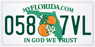 FL license plate 0587VL
