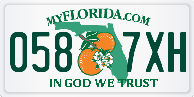 FL license plate 0587XH