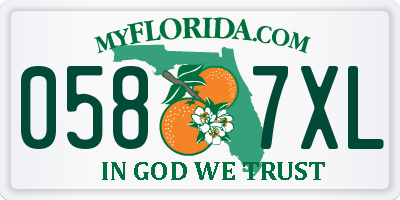 FL license plate 0587XL