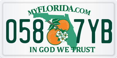 FL license plate 0587YB