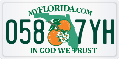 FL license plate 0587YH