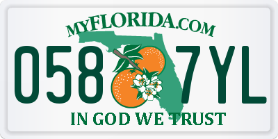 FL license plate 0587YL