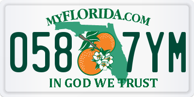 FL license plate 0587YM
