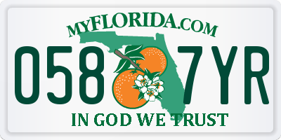 FL license plate 0587YR