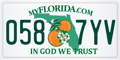 FL license plate 0587YV