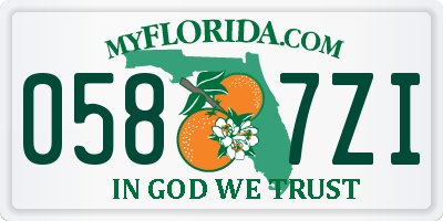 FL license plate 0587ZI