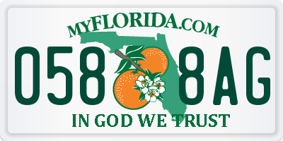 FL license plate 0588AG