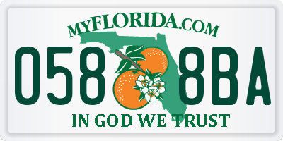 FL license plate 0588BA