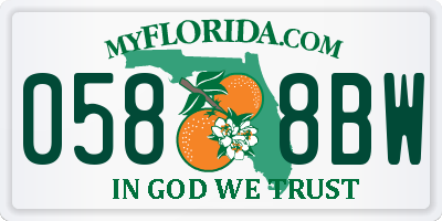 FL license plate 0588BW
