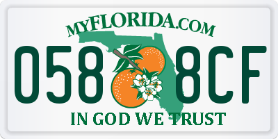 FL license plate 0588CF