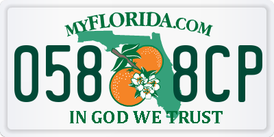 FL license plate 0588CP