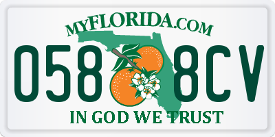 FL license plate 0588CV