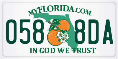 FL license plate 0588DA