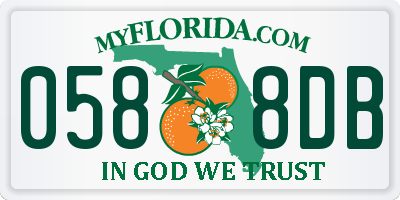 FL license plate 0588DB