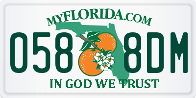 FL license plate 0588DM