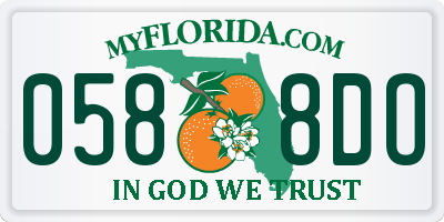 FL license plate 0588DO