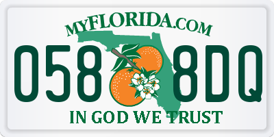 FL license plate 0588DQ