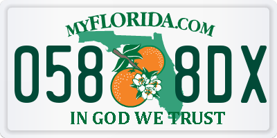 FL license plate 0588DX