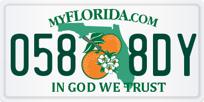 FL license plate 0588DY