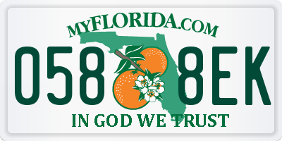 FL license plate 0588EK