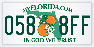 FL license plate 0588FF