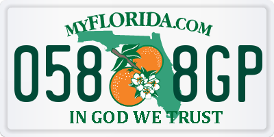 FL license plate 0588GP