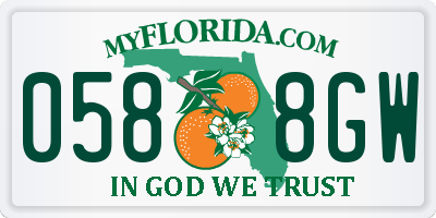 FL license plate 0588GW