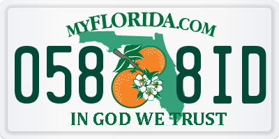 FL license plate 0588ID