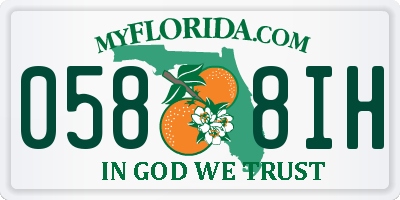 FL license plate 0588IH