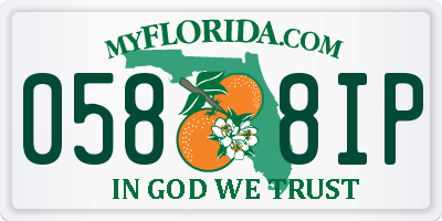 FL license plate 0588IP