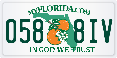 FL license plate 0588IV