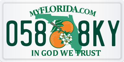 FL license plate 0588KY