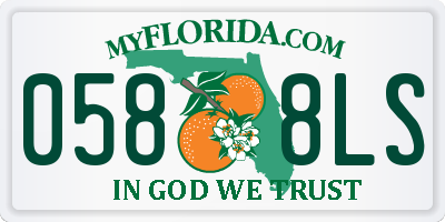 FL license plate 0588LS