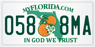 FL license plate 0588MA