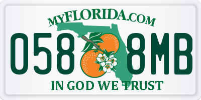 FL license plate 0588MB