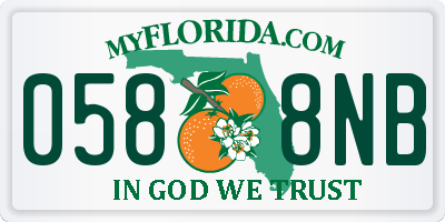FL license plate 0588NB