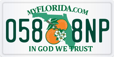 FL license plate 0588NP
