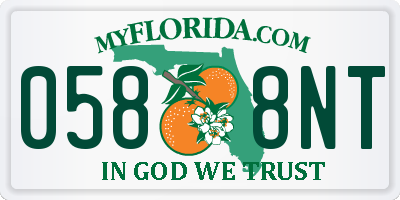 FL license plate 0588NT