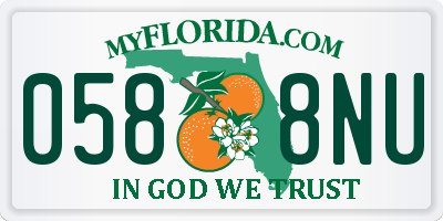 FL license plate 0588NU